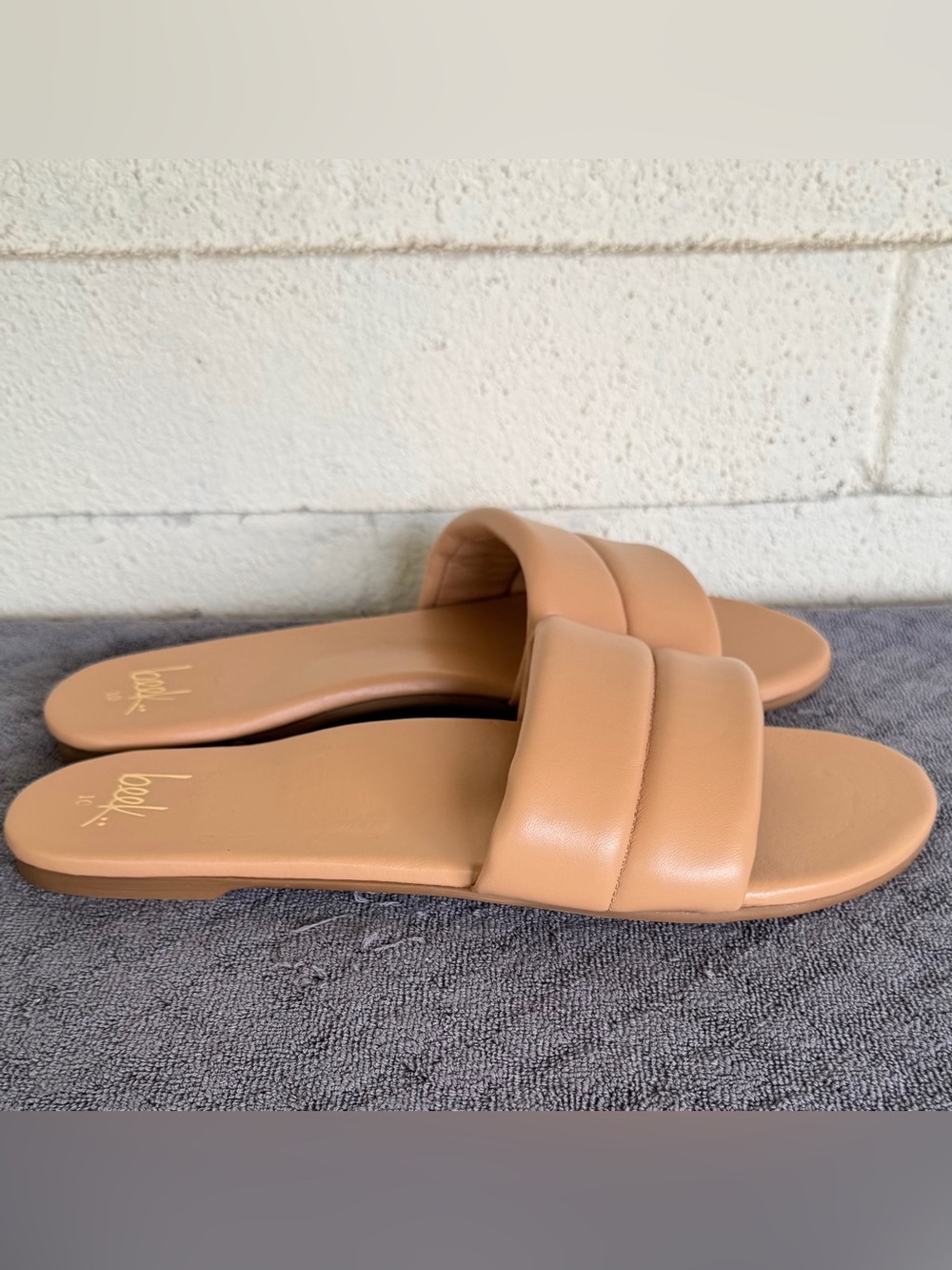 BEEK Sugarbird Beach Leather Slide Sandal Size 10